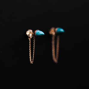 Conus Studs in Turquoise