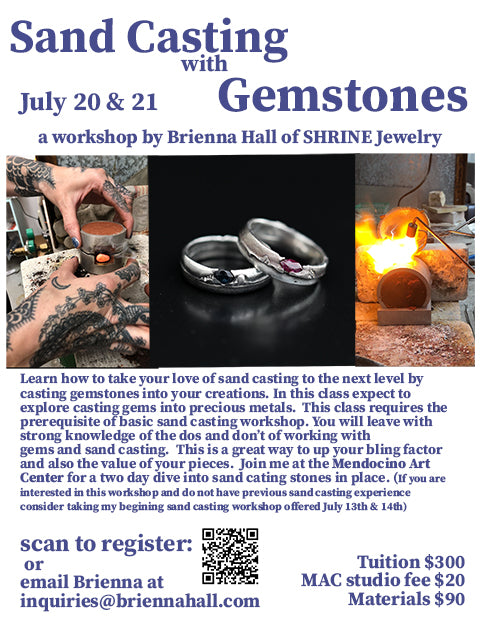 Sand Casting with Delft Clay, Mendocino, May 4th & 5th