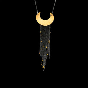 Crescent necklace - 14 karat Gold