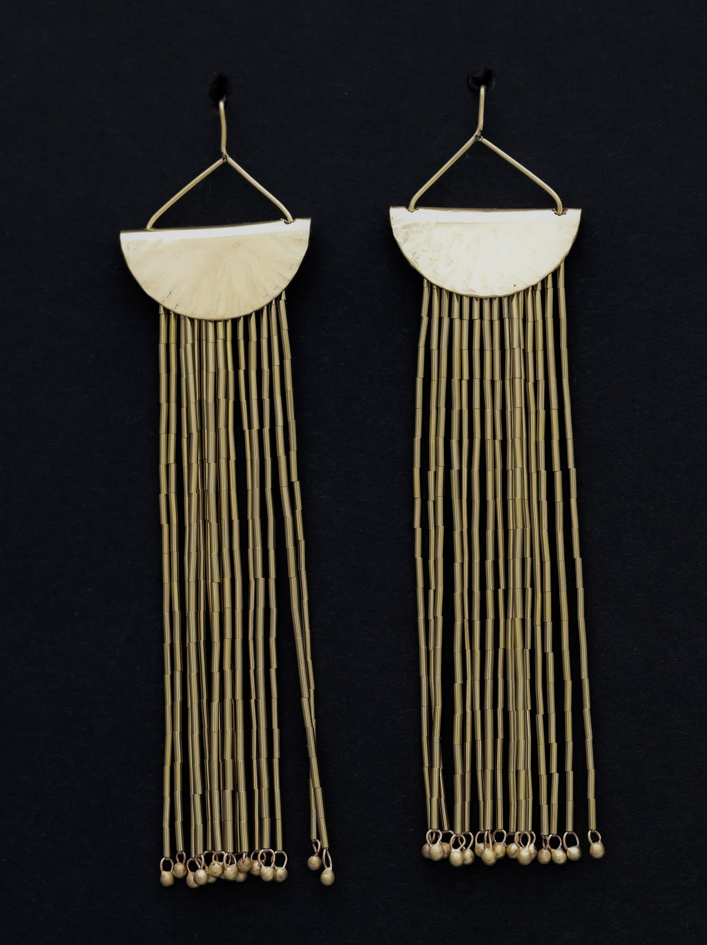 Quarter Moon earrings in Gold earrings Shrine Jewelry