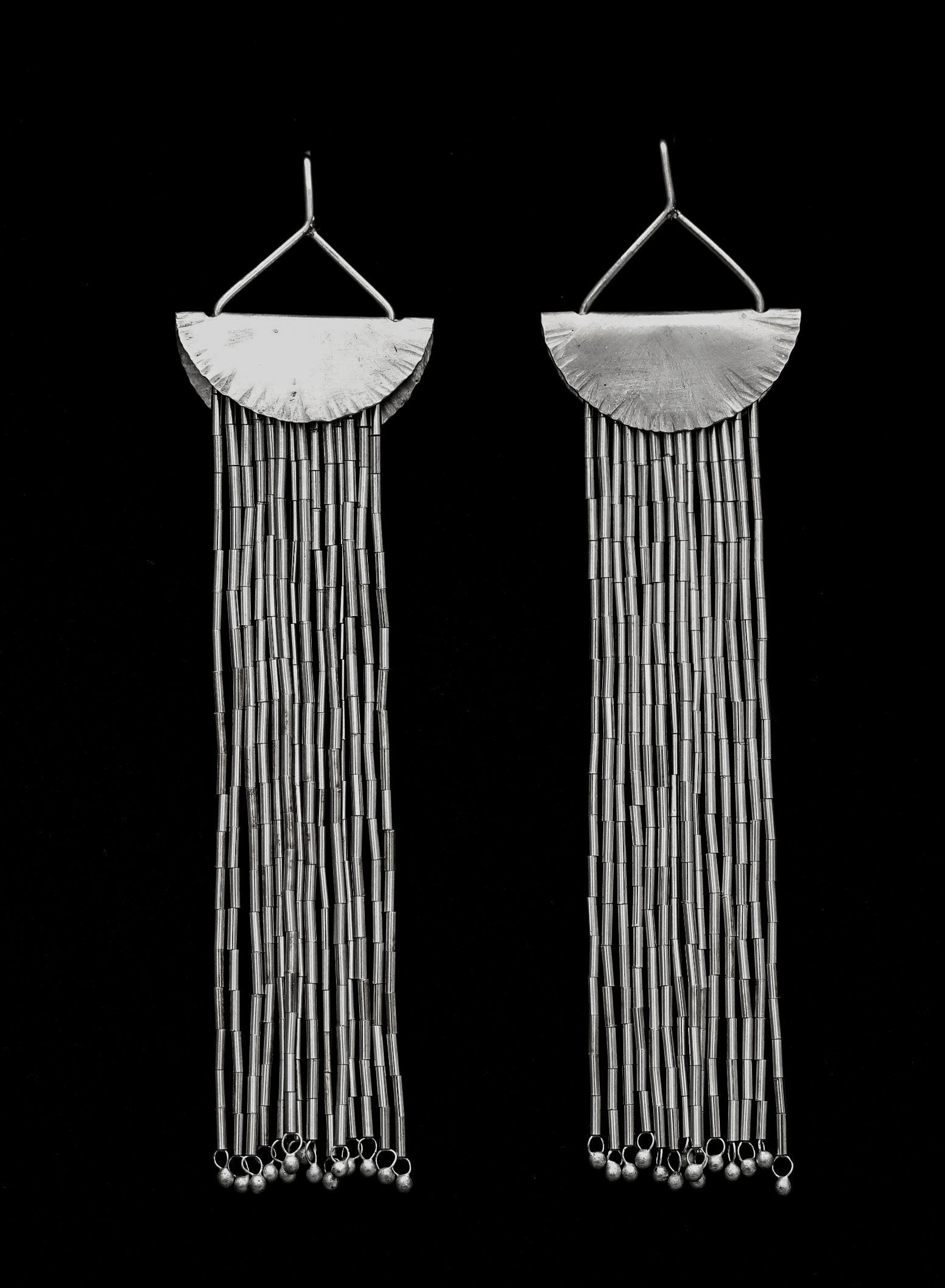 Quarter Moon earrings in Silver earrings Shrine Jewelry