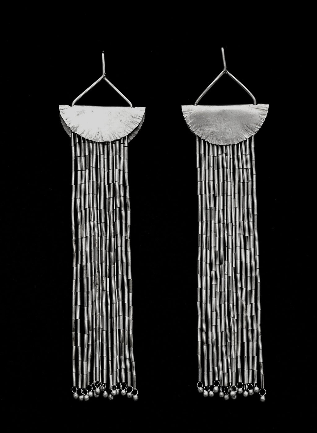 Quarter Moon earrings in Silver earrings Shrine Jewelry